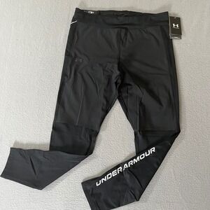 NWT Under Armour Womens Qualifier Cold Tights Black Compression Leggings‎ XL
